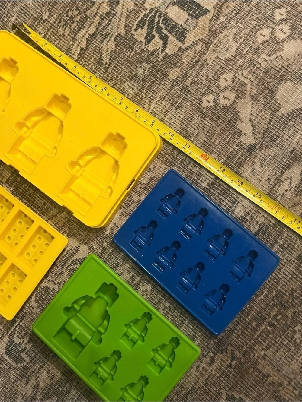 Lego Man, Bricks & Mini Figure Silicone Mold Tray Chocolate Candy Ice Cubes